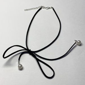 Black Bow Necklace Choker